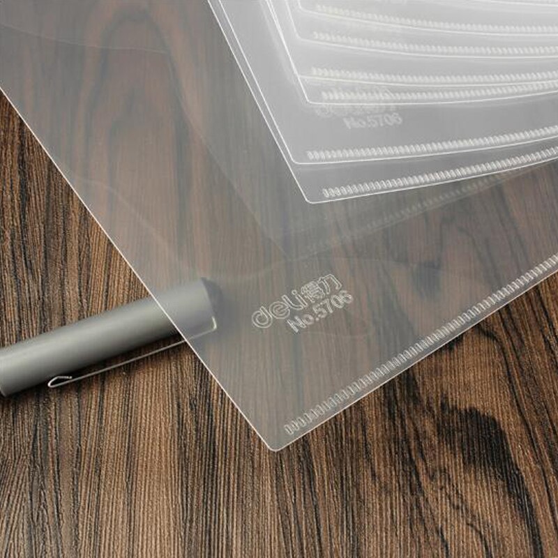 Deli 5706 folder 10pcs/set transparent single page folder A4 insert sheet folder file protection cover Presentation folder