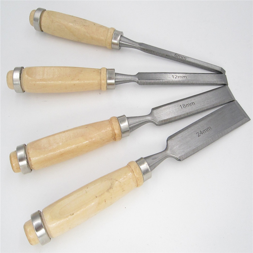 4pcs Woodwork Wood Carve Woodcarve Gouge Chisel Sculpture Craft Woodcut Art Artist Carpenter Chip Carpentry Mortise