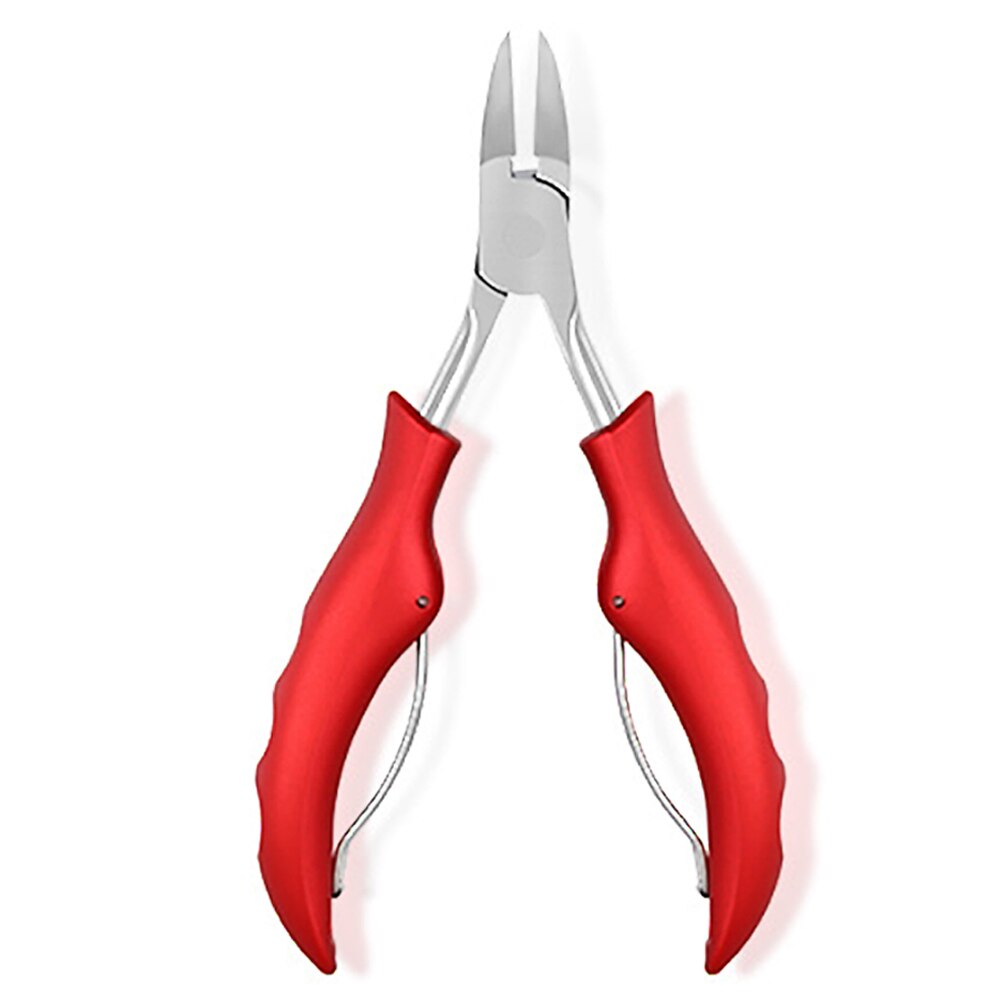 Nail Correction Nippers Ingrown Toenails Paronychia Dead Skin Dirt Remover Cuticle Scissors Nail Podiatry Cutter: Red