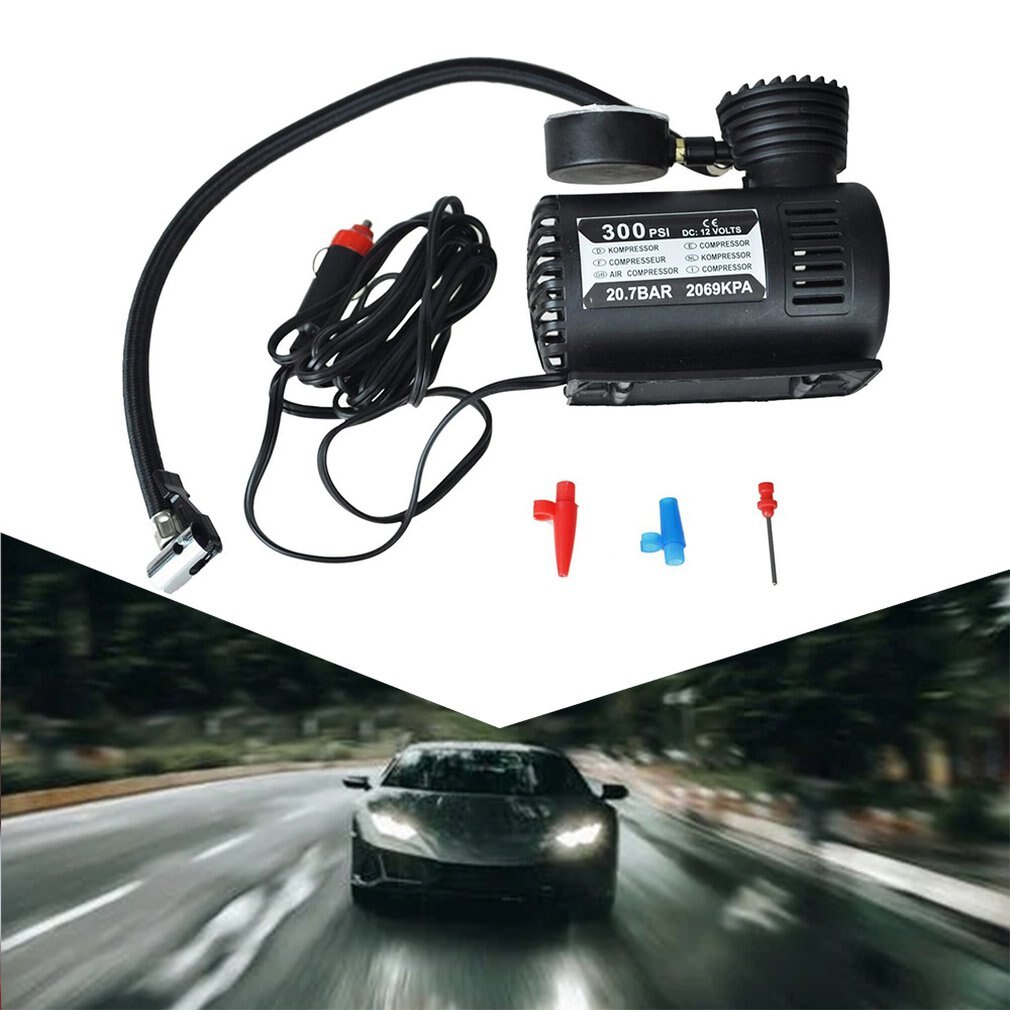 Mini Auto Air Compressor Protable Electric Auto Air Pump Tire Inflator Pumb Metal Single Cylinder Electric Inflator Pump