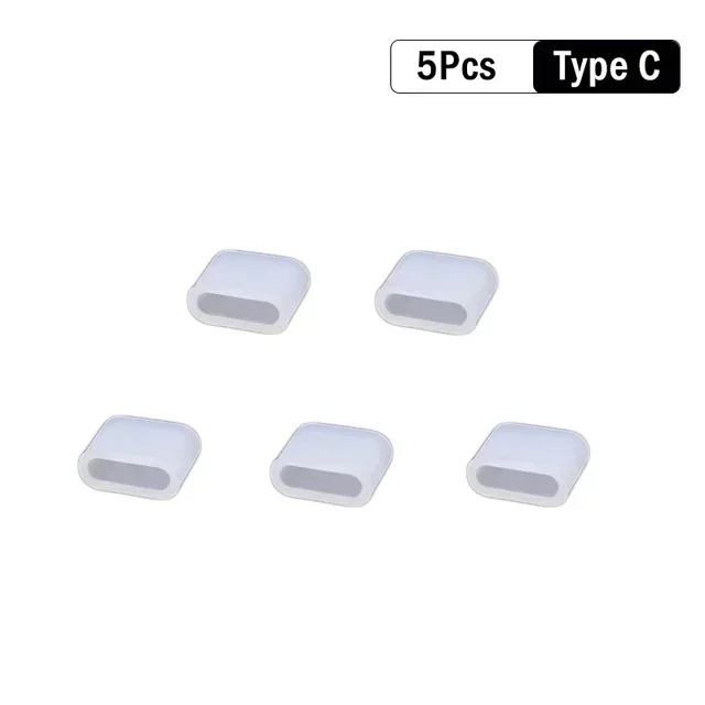 Cubierta protectora de puerto de carga de Cable de datos de silicona, tapa antipolvo para IOS tipo C, Protector de cubierta Micro USB para línea de datos: Rojo