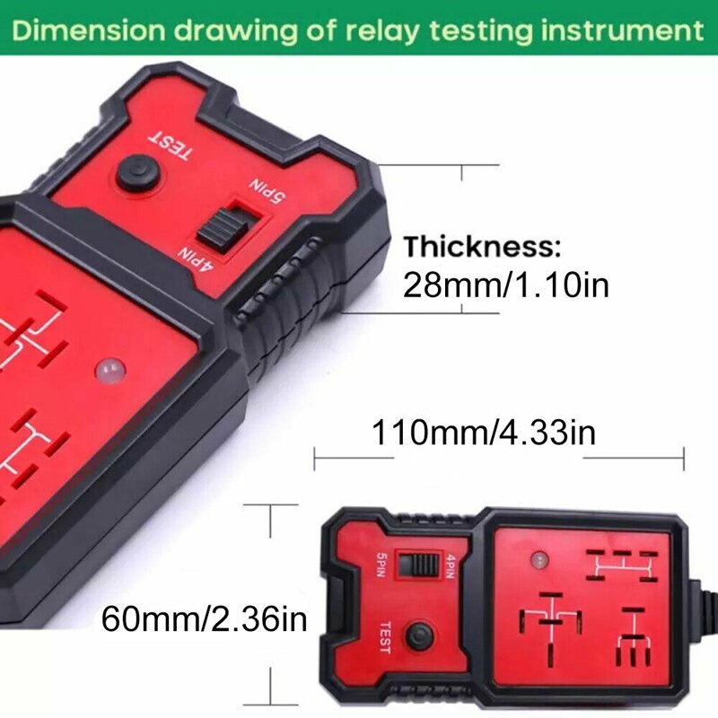 2001 Universal Electronic Automotive Relay Tester 12V Car Battery Alternator Checker Analyzer Auto Diagnostic Tool
