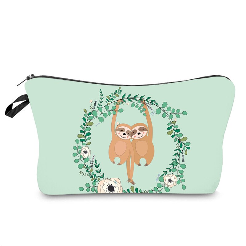 Jom Tokoy Water Resistant Makeup bag Printing Sloth Cosmetic Bag Lovely Cosmetic Organizer Bag Women Multifunction Beauty Bag950