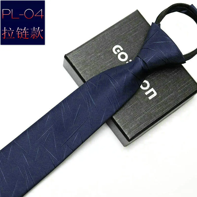 48*6 Cm Mannen Stropdas Bedrijf Formele Kleding Dragen Streep Effen Kleuren Rits Stropdas Voor Mannen slim Skinny Tie