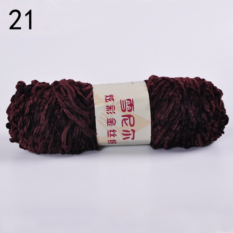 100g Chenille Yarn for Hand Knitting Toys Crochet Plush Threads Woolen Yarn Sewing Ball of Wool Knit DIY: 21