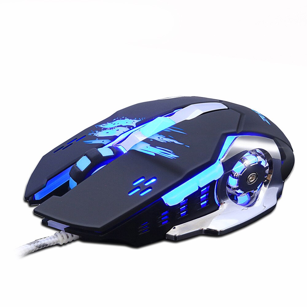 ZUOYA Gaming Mouse Adjustable DPI Game Mouse LED Optical Mice Mause Backlight Wired USB For PC Laptop Gamer: MMR4 black