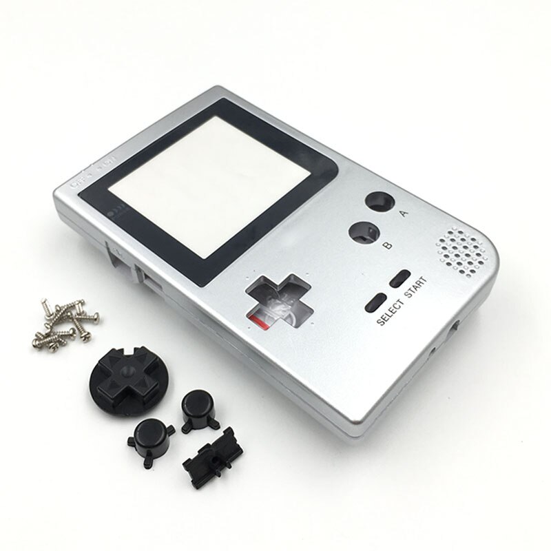 6Sets grey For GBP Shell Case with Buttons Kit Full Case Cover Housing Shell Replacement for Gameboy Pocket Game Console: Silver