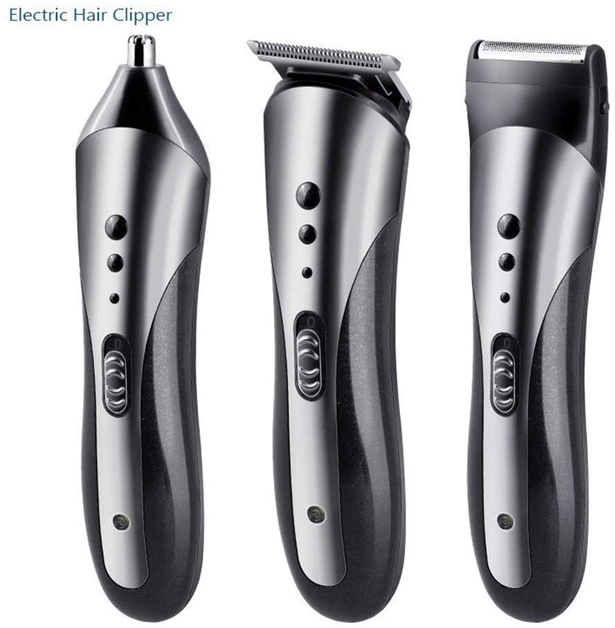 Hommes professionnels tondeuse à cheveux 3 en 1 tondeuse électrique nez tondeuse à cheveux rasoir outils de coiffure Kit de toilettage sans fil Rechargeable