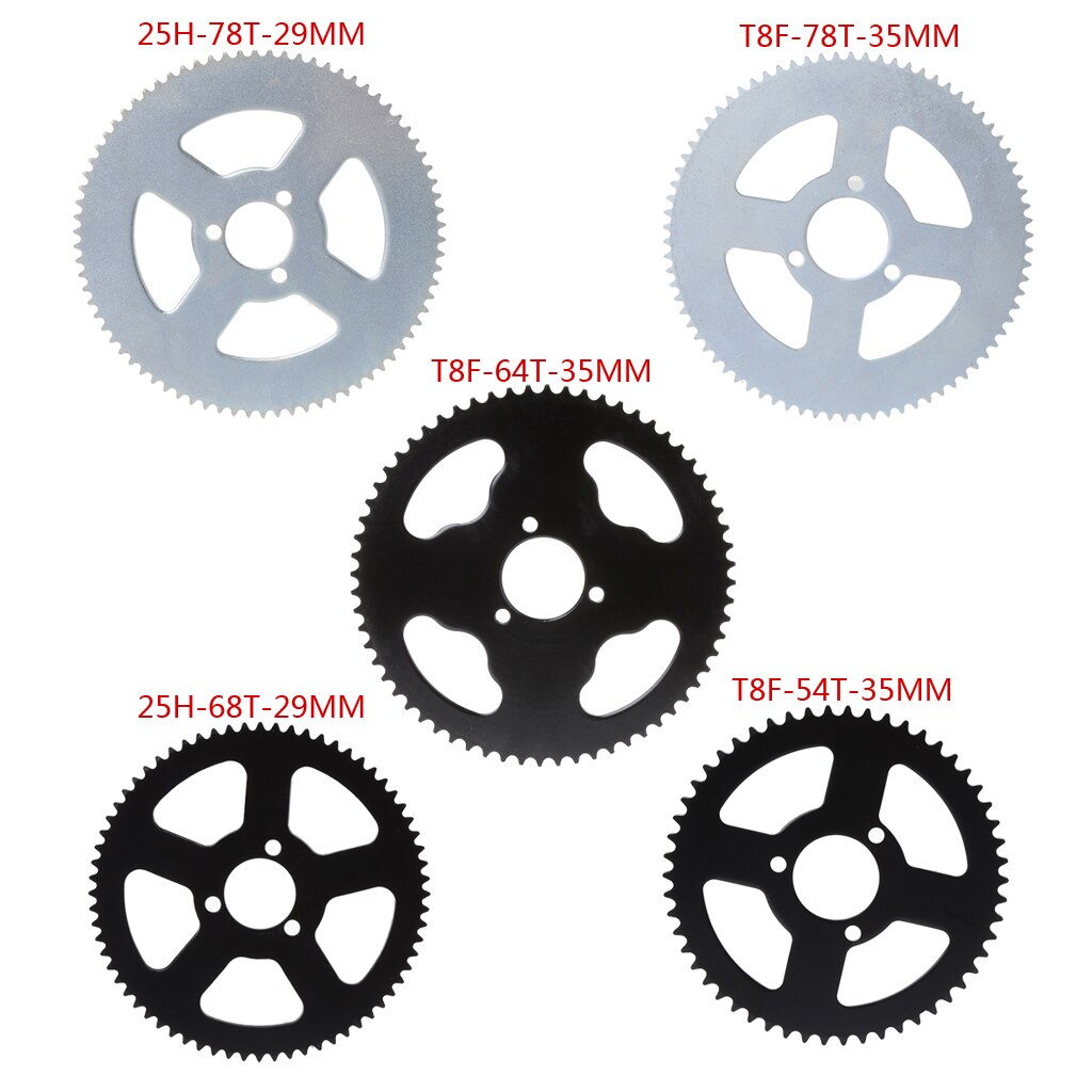 Engranaje de piñón trasero para motocicleta, Agujero interior T8F de 35mm, 54T, 64T, piezas para Moto