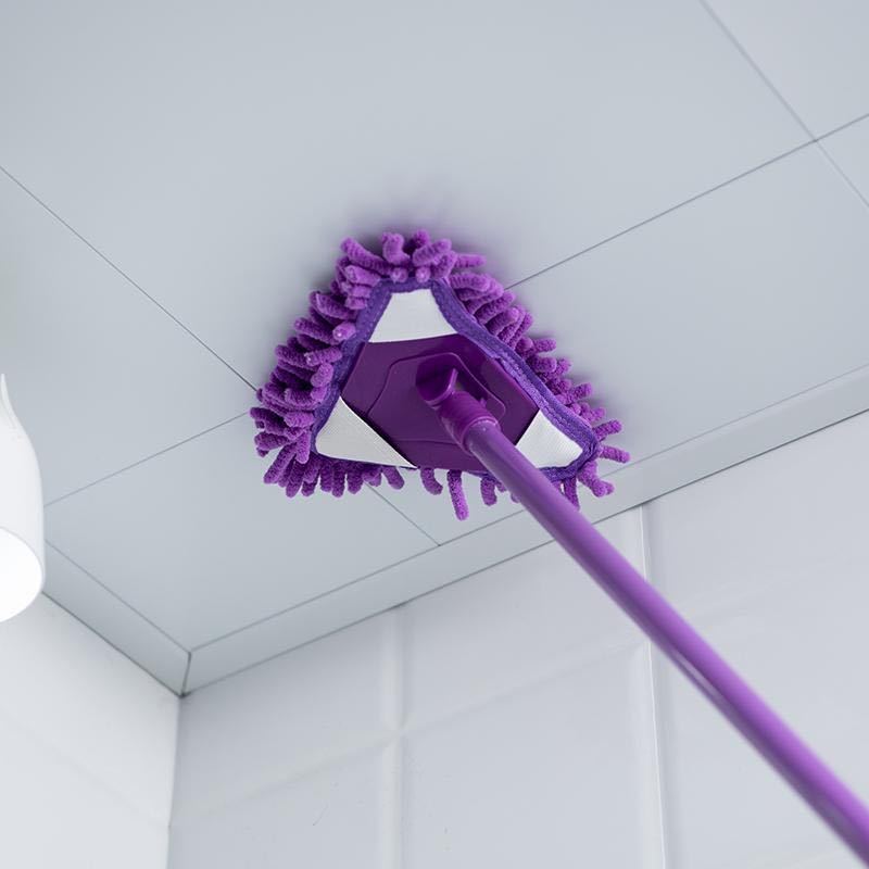 Retractable Chenille Glass Window Cleaner Tool Glass Cleaner Wall Tile Ceiling Cleaning Mop
