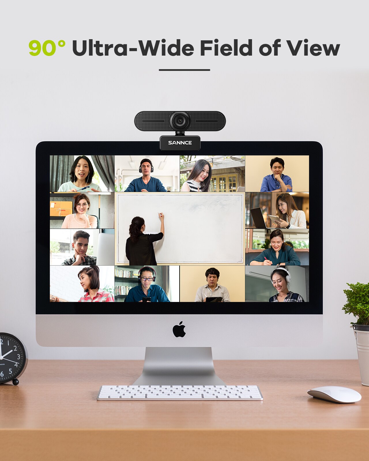 SANNCE Manual Focus Webcam 1080p Full HD Web Camera USB PC Computer Laptop Video Camera with 2 Mics for Recording Online Lessons