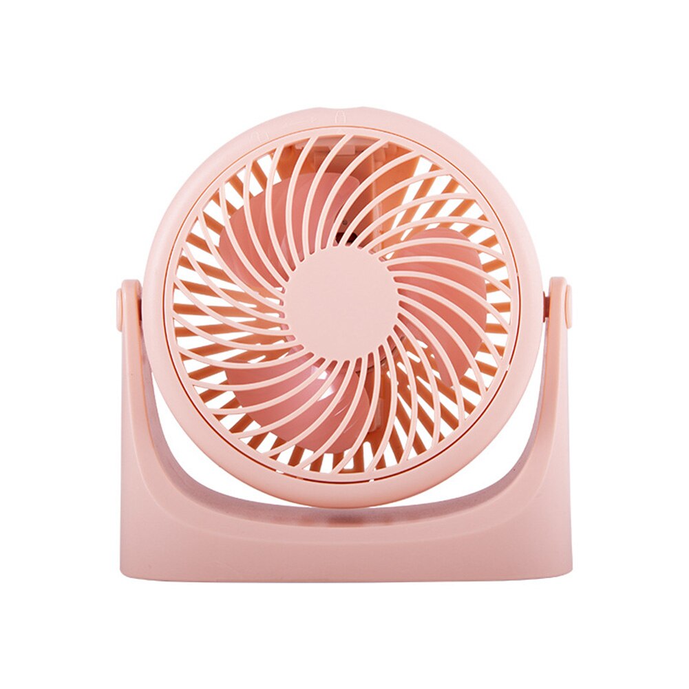 Mini USB Portable Cooling Fan Summer Silent Rotary Home Office Desk Air Cooler: Pink