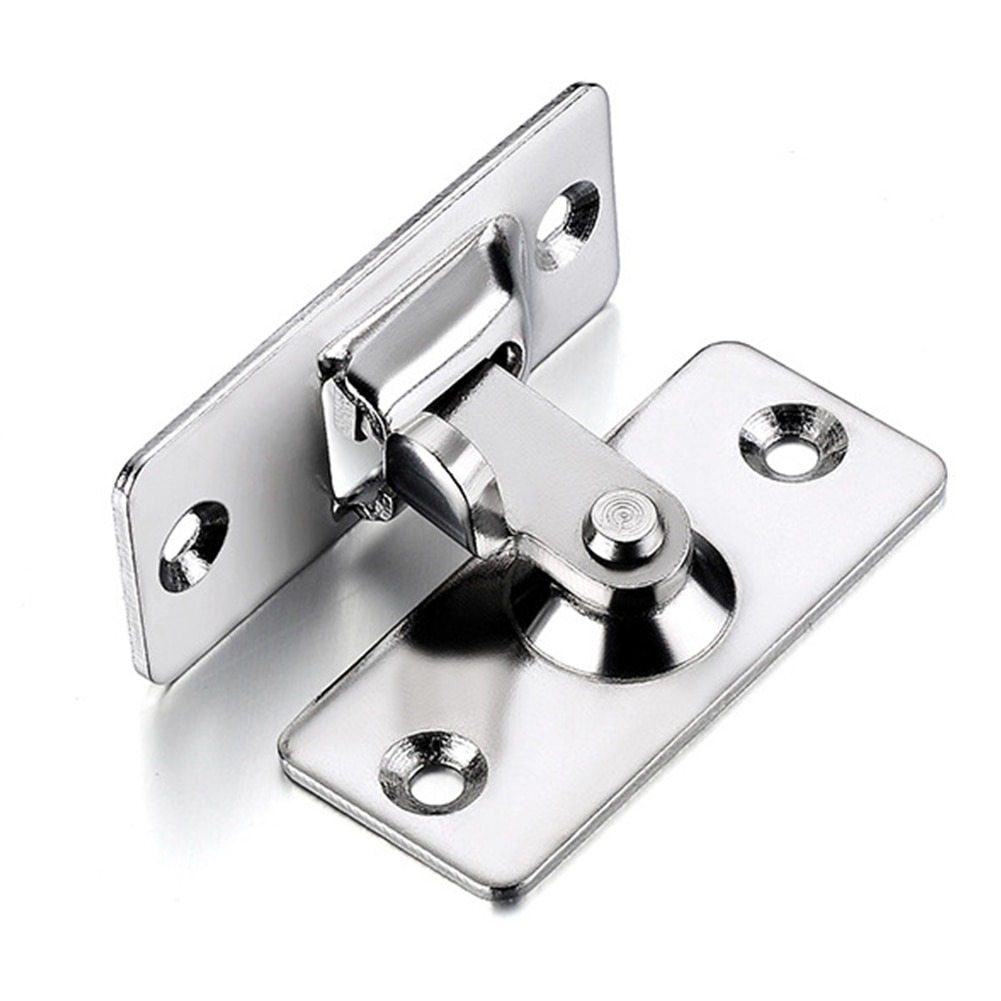 Sliding Latch Cabinet Chain Hotel Push Pull Stainless Steel 90 Degree Button Shift Door Lock Security Tools Home Clasp