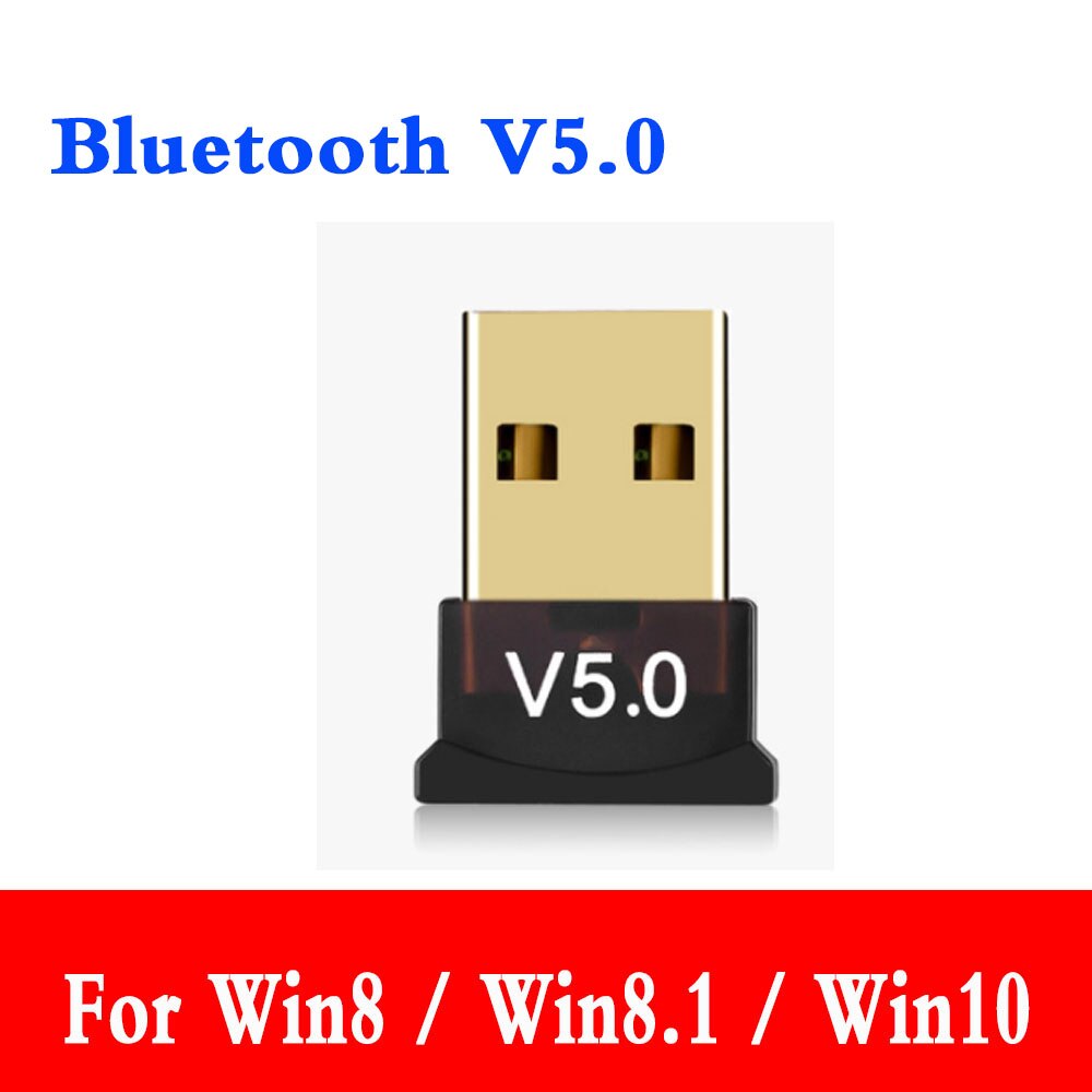 Adaptador USB Bluetooth 5,0, receptor y transmisor de Audio, Dongle inalámbrico para ordenador, PC, portátil y ratón, el más: Bluetooth v5.0