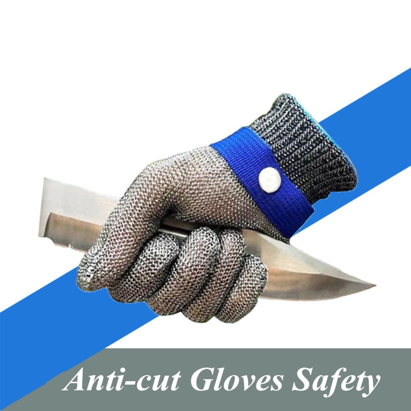 Anti-Cut Handschoenen Veiligheid Cut Proof Steekwerende Roestvrij Staaldraad Metalen Mesh Butcher Snijbestendige Handschoenen 1 stuks