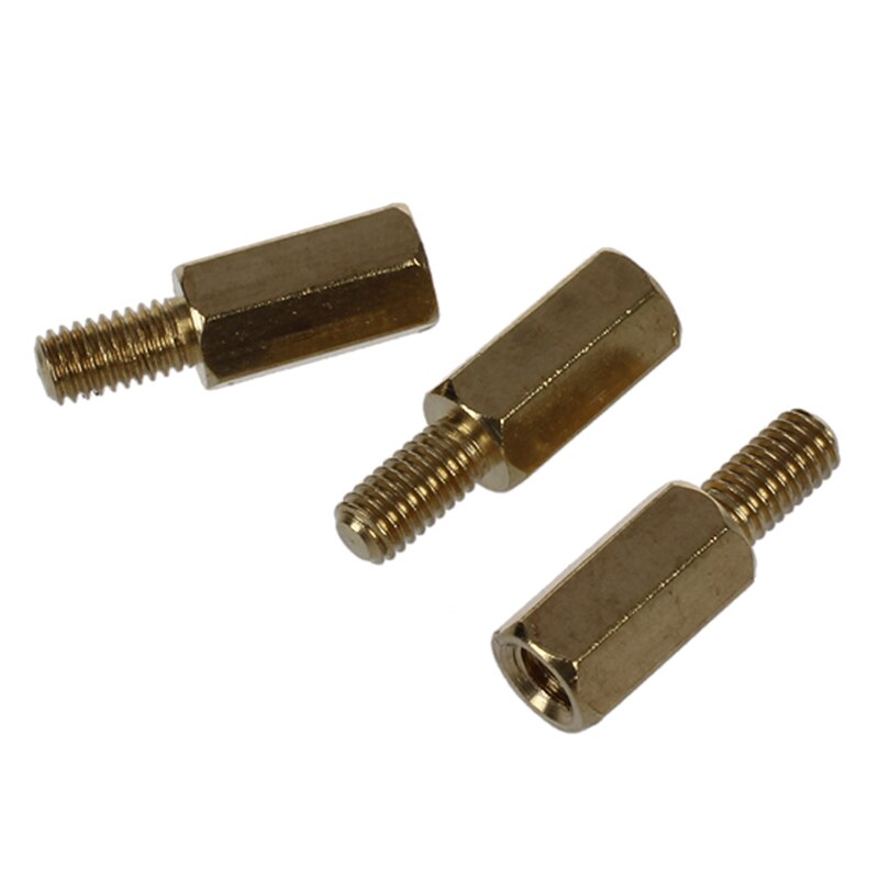 LNHF 50 pièces en laiton filetage PCB entretoise support M3 mâle x M3 femelle 6mm