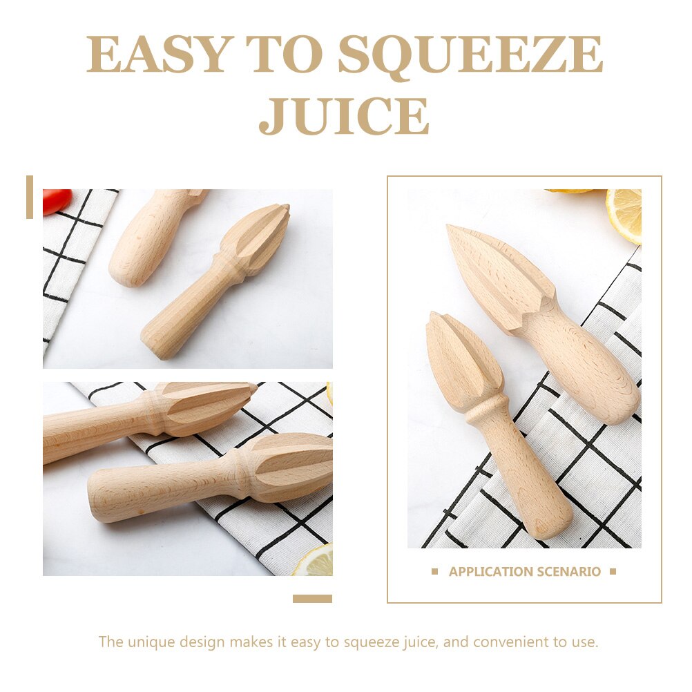 Manual Maker Wooden Fruit Reamer Lemon Juicer Squeezer Wooden Lemon Reamer for Restaurant Kitchen