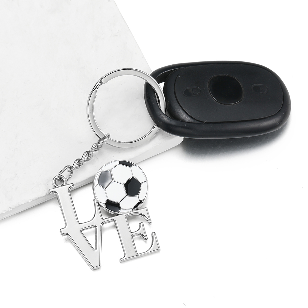 1 st fotbollsnyckelring i metall för män, nyckelring för fotbollsskor och fotbollsbil, festnyckelringssmycken