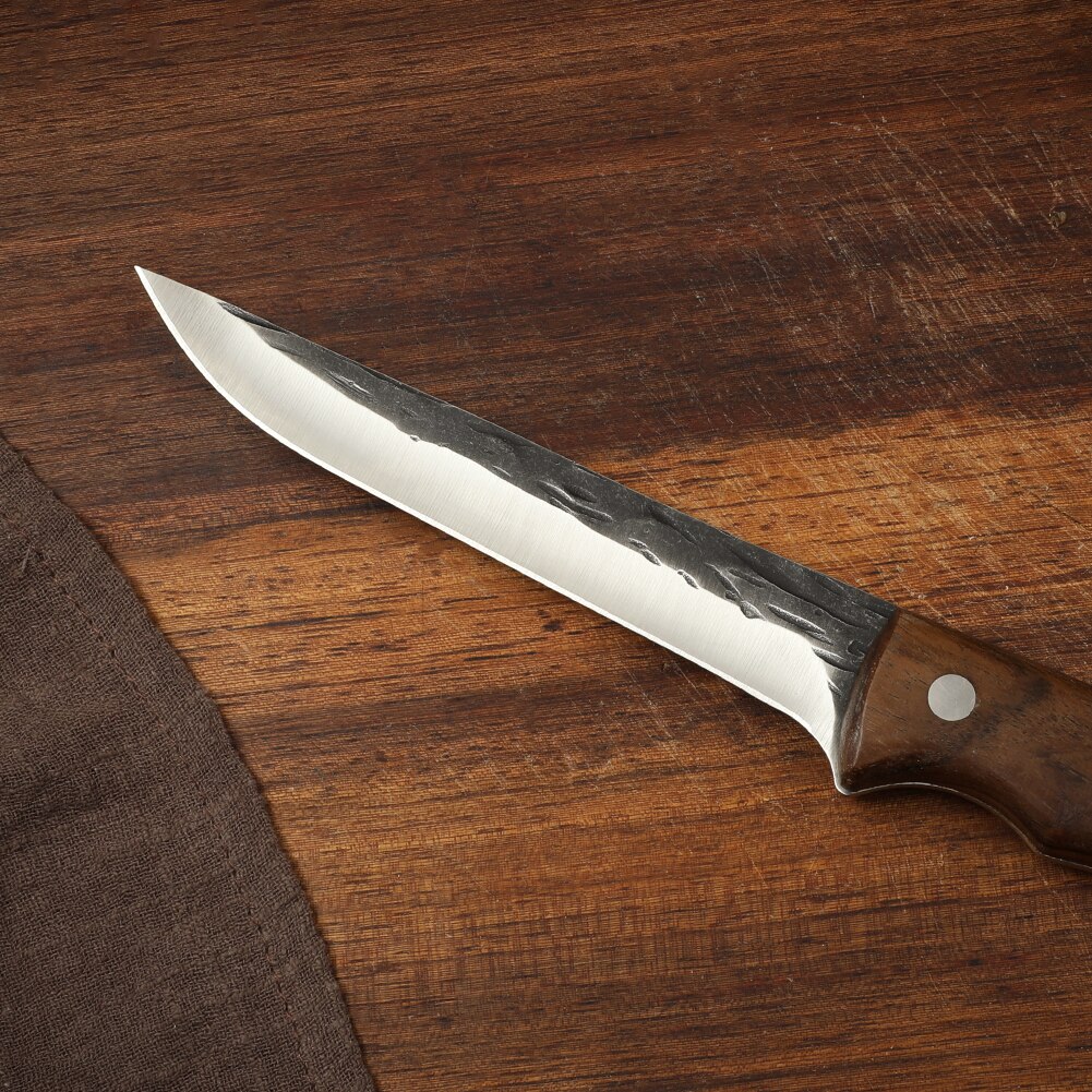 Wak Professionele Handgemaakte Keuken Bot Mes 5.7 Inch Uitbenen Mes Lange Lemmet Keuken Snijden Messen Houten Handvat Keuken Mes