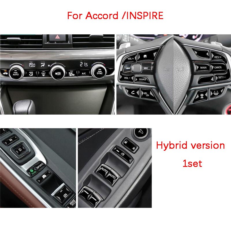 Auto Airco Centrale Bedieningspaneel Beschermfolie Auto Venster Bedieningspaneel Sticker Voor Honda 10th Accord Inspire: Blauw