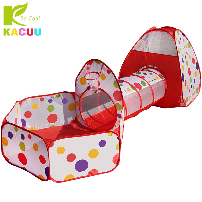 3 In 1 Speelgoed Tent Voor Kinderen Foldabling Pop Up Tunnel Basketbal Spel Draagbare Outdoor Baby Play Tenten Huis Hut voor Kinderen Speelgoed