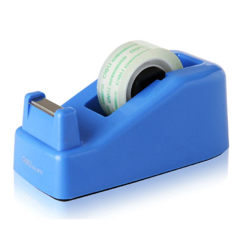 1pc farver tilfældig plastik tape tape holder cutter dispenser papirvarer kontorarbejder værktøj levering bredde inden for 18mm