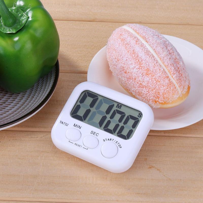 LED Digital Electric Kitchen Countdown Magnetic Alarm Clock Gadgets Timer Back Stand Cooking Timer Count UP Universal Tools