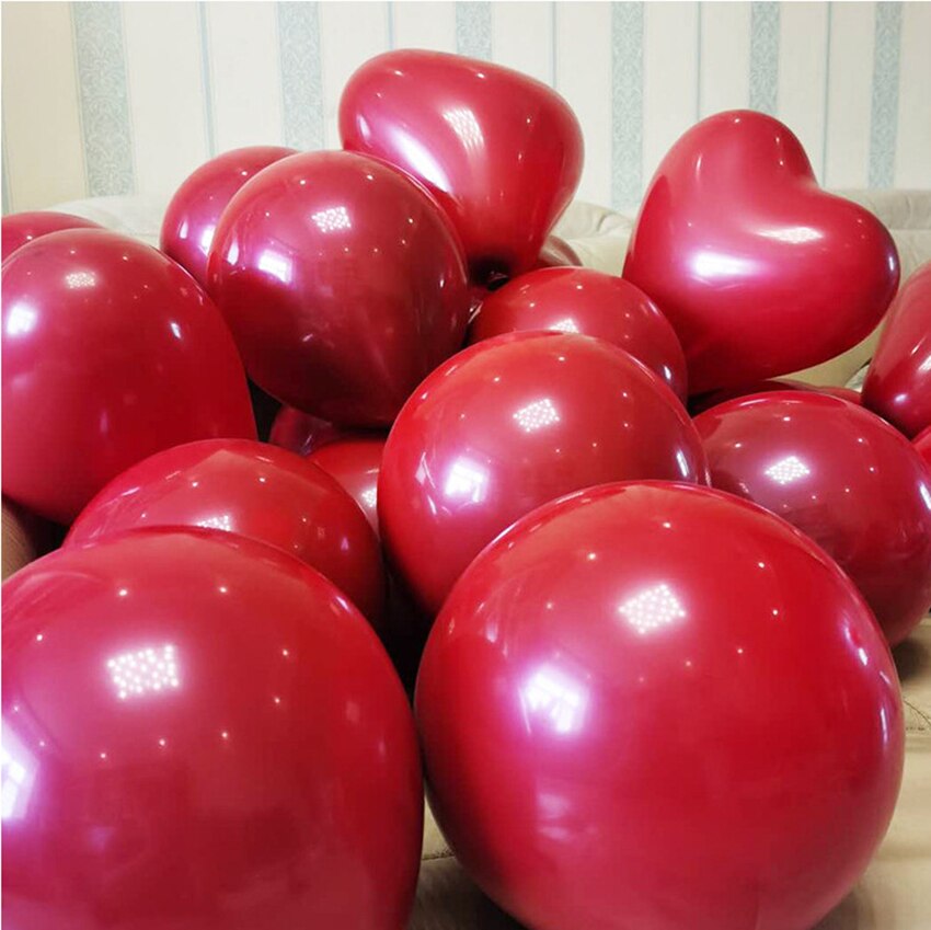 50 stk 10 tommer dobbeltlag rundt hjerteballon bryllupsballoner festballon dekoration fødselsdagsfest forsyninger