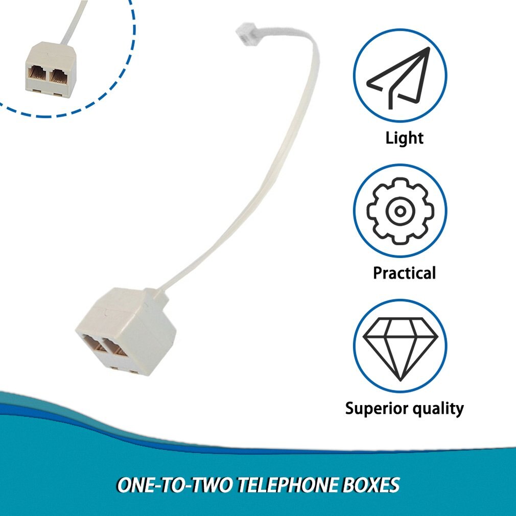 RJ11 6P4C Maschio a 6P4C Femminile 2 Vie Telefono Martinetti Spina Splitter Del Telefono Linea Telefonica Convertitore Dell'adattatore del Connettore