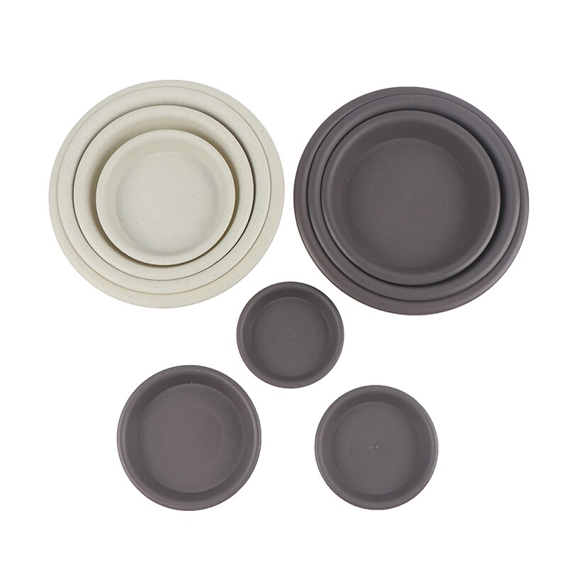 1Pc Garden Pot Case Round Shape Plastic Solid Color Garden Pot Saucer Plant Pot Drip Tray Planter Pallet Flower Pot Tray