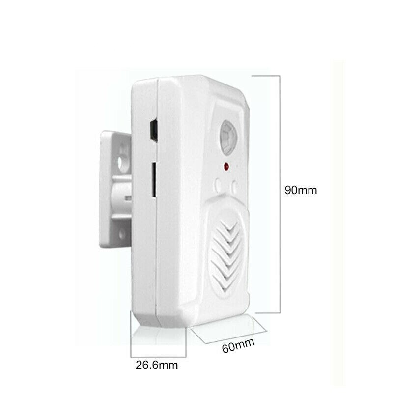 Capteur mouvement porte cloche commutateur MP3 infrarouge sonnette sans fil PIR capteur de mouvement voix prompteur bienvenue porte cloche entrée alarme