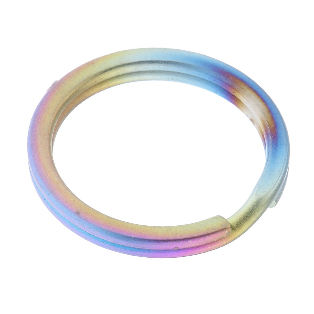 Titanium Key Ring Pocket Tool Mini Split Keychain Circle Clip Round Keychain Carabiner