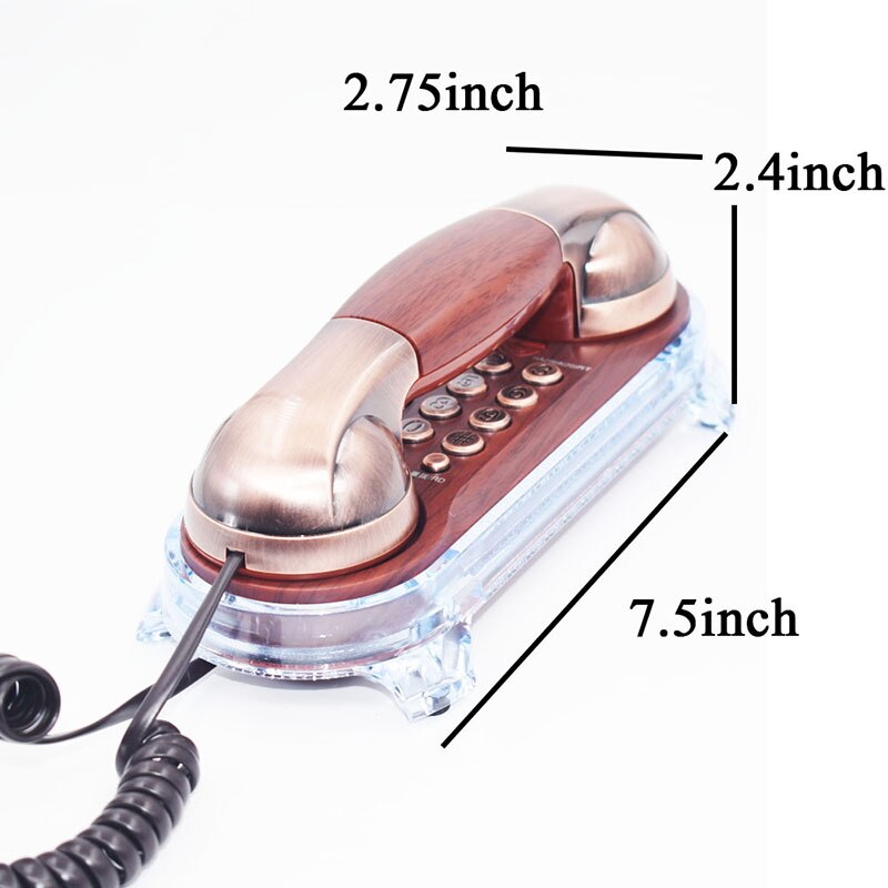 Teléfono fijo con cable para montar en la pared, moderno, Retro, antiguo, para casa, Hotel, extensión pequeña