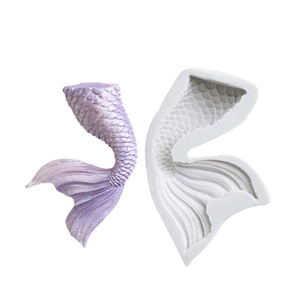 Mermaid Tail Silicone Mold Sugarcraft Cookie Cupcake Chocolade Bakvorm Fondant Cake Decorating Gereedschap: E