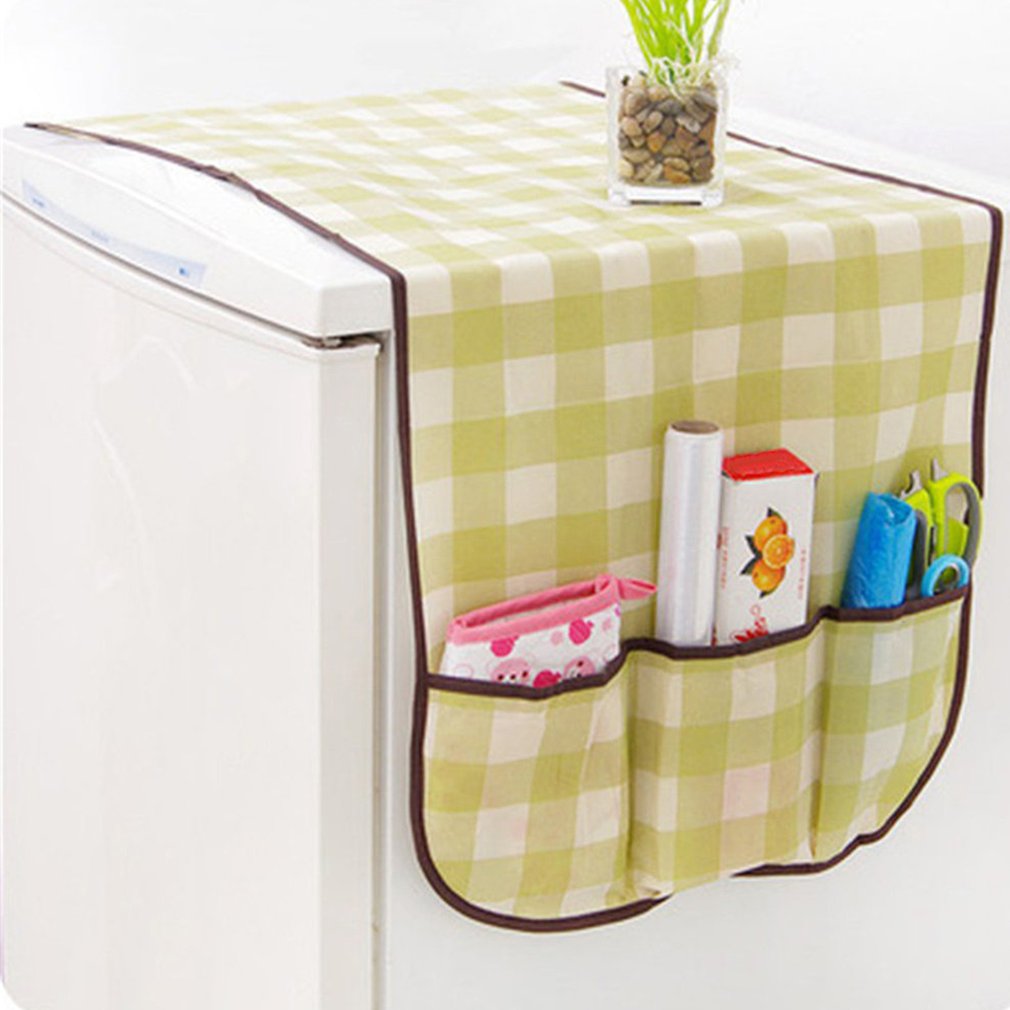 Non-Woven Fabric Household Waterproof Refrigerator Dust Cover With Storage Bag For Kitchen Refrigerator Dust Cover