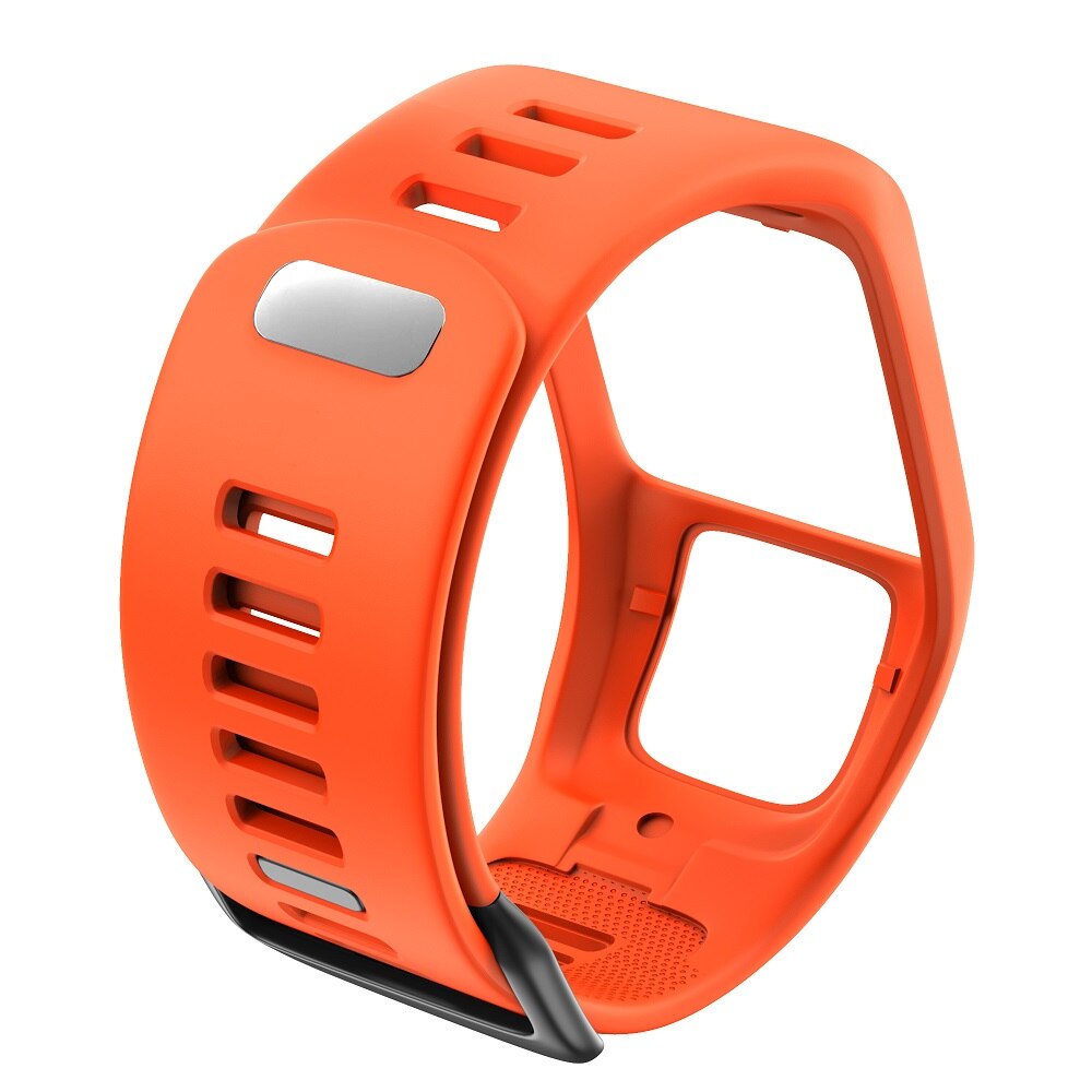 Silikonikorvaava ranneke tomtom runner 2 3 spark 3 gps-urheilukellolle tomtom 2 3 -sarjalle, pehmeä älyranneke: Oranssi