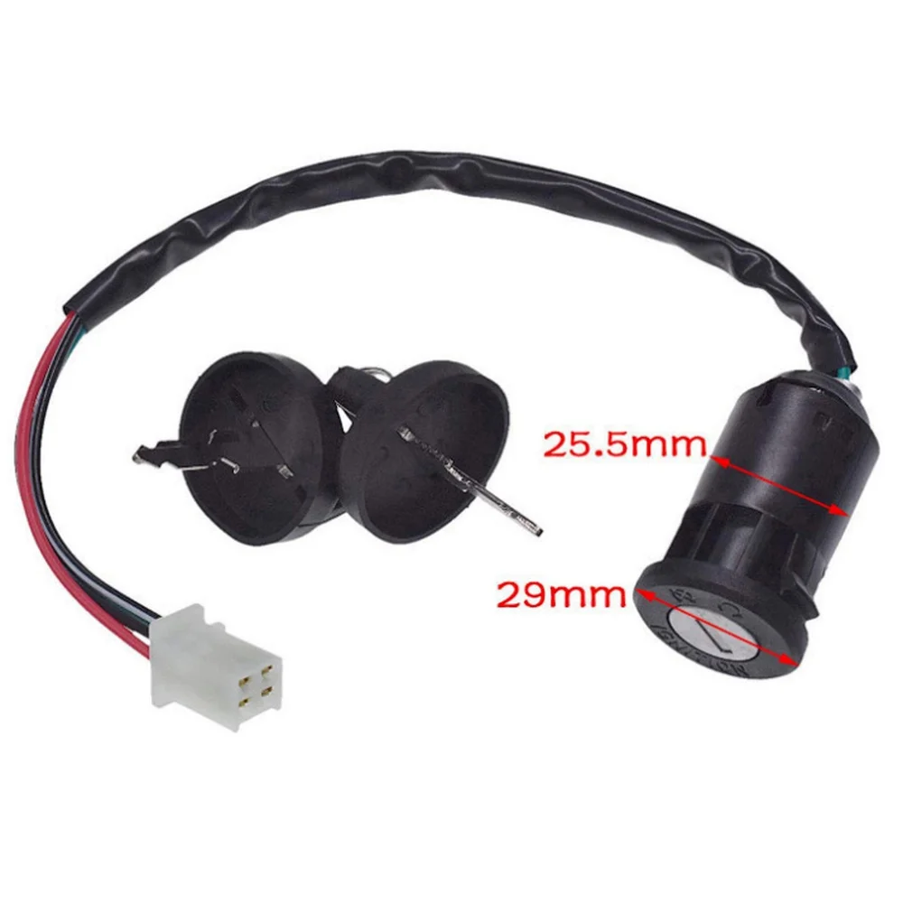 Universal Ignition Switch Three Power Cable Key Lock for Auto Motocross Electric Bicycle Scooter Battery Lock Switch