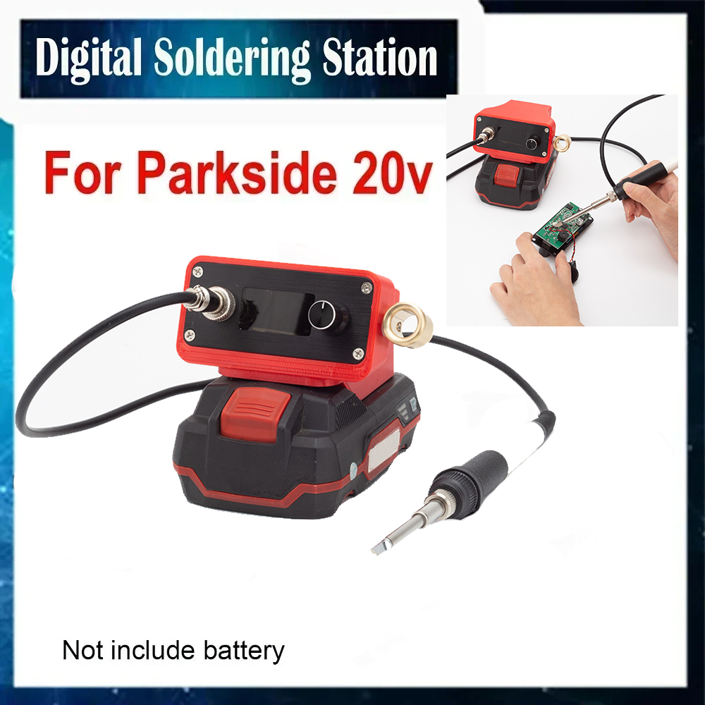 Estación de soldadura Digital OLED T12, punta de soldador electrónico para batería de iones de litio Lidl Parkside X20V (no incluye batería)