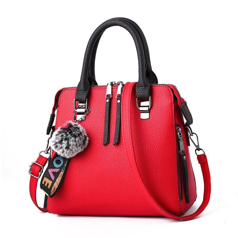 Dames Tassel Handtassen Vrouwelijke Pu Lederen Schoudertas Vrouwelijke Messenger Bags Vrouwen Zakken Zak Bolsa Feminina: red