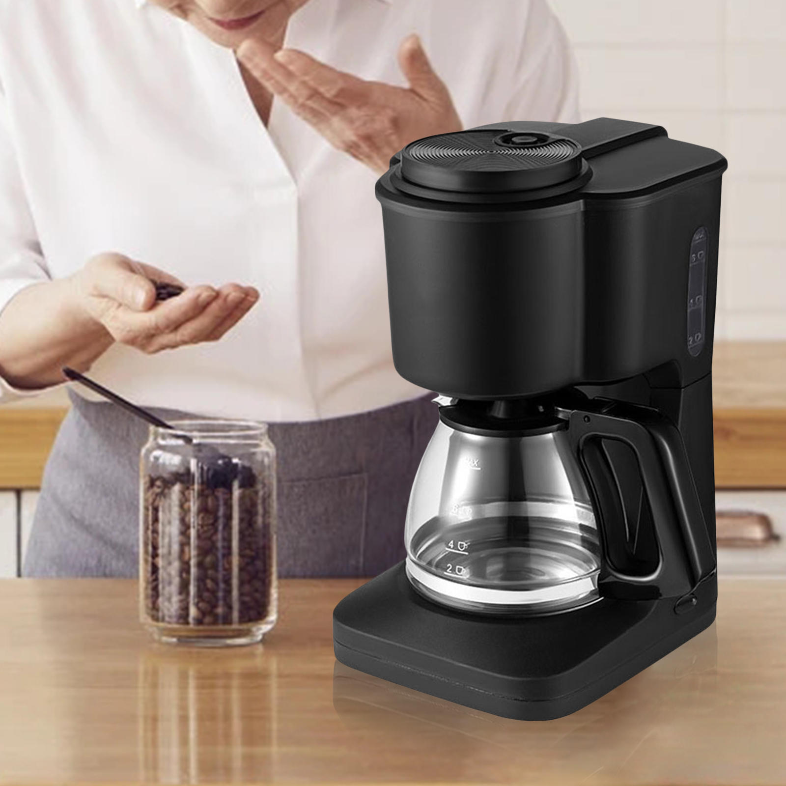 Electric Drip Coffee Machine Fast Brewing Insulated Coffee Machine Portable Coffeemaker for Kitchen Office Bar Cafe