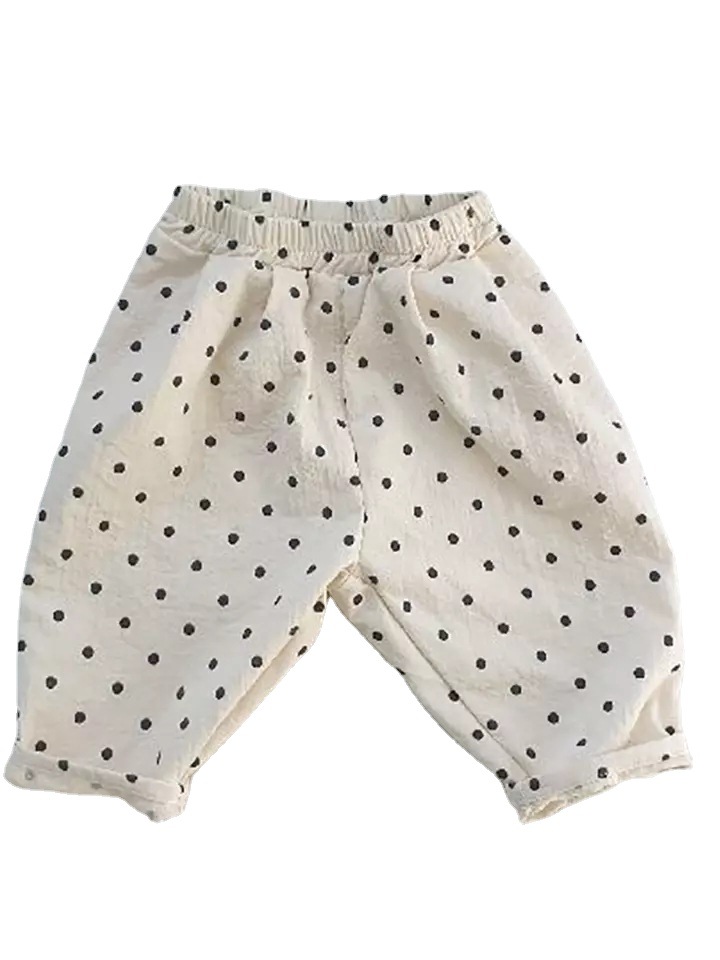 2022 Lente Baby Losse Denim Broek Baby Meisjes Dot Print Broek Leuke Peuter Jongens Jean Broek Baby Kleding