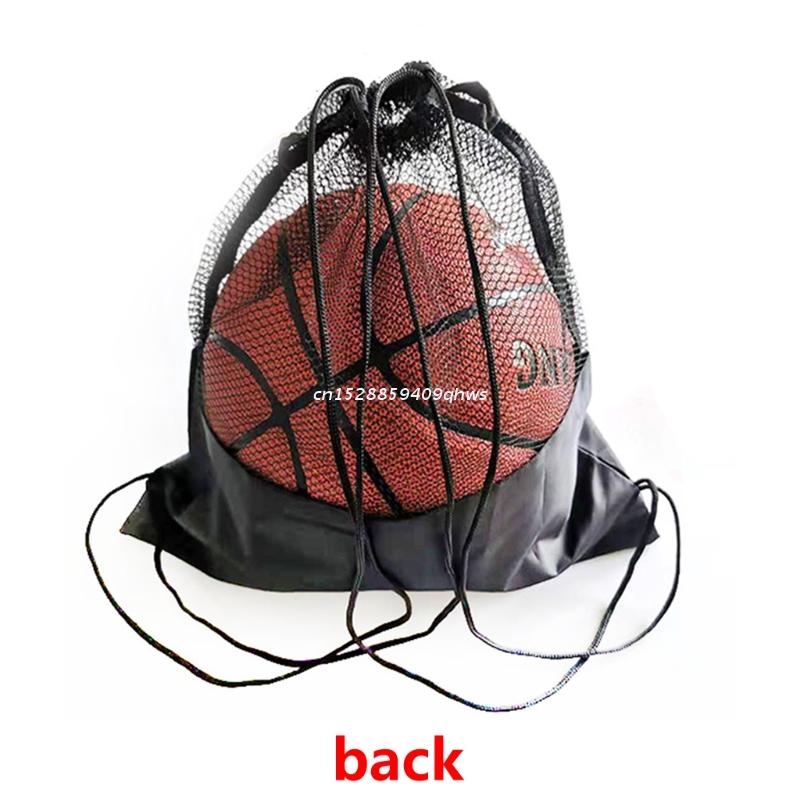 Foldable Soccer Backpack Gym Bag Sackpack Multifunction Ball Mesh Bag Sports Drawstring Basketball Backpack for Boys
