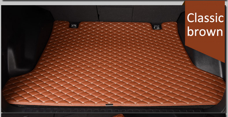 Custom fit car Trunk mats for Lexus NX 200 200T 300h NT200 NX200T NX300H F Sport RX waterproof leather carpet rugs: brown