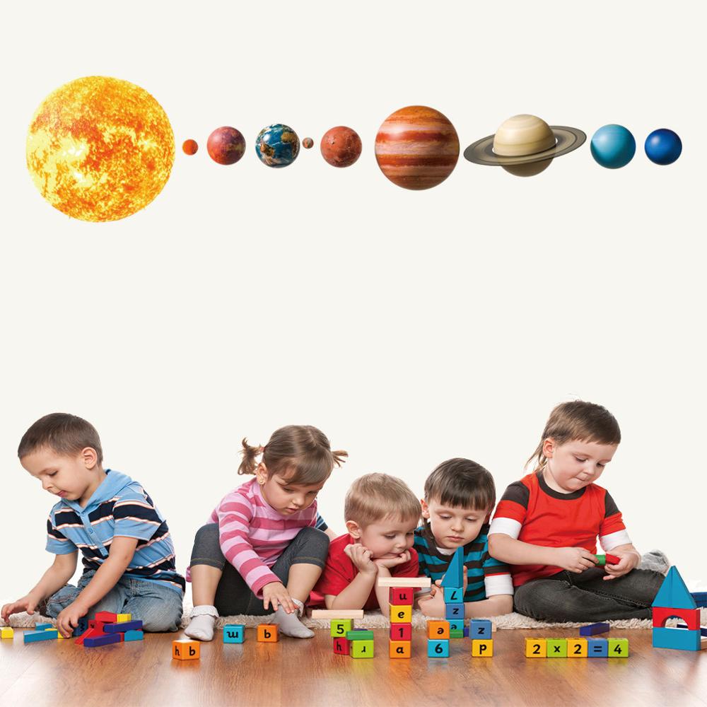 Solar System Planets Wall Stickers for Kids room Living Room Home Decoration wall Decal Home Decor Baby Nursery Wall Decoration