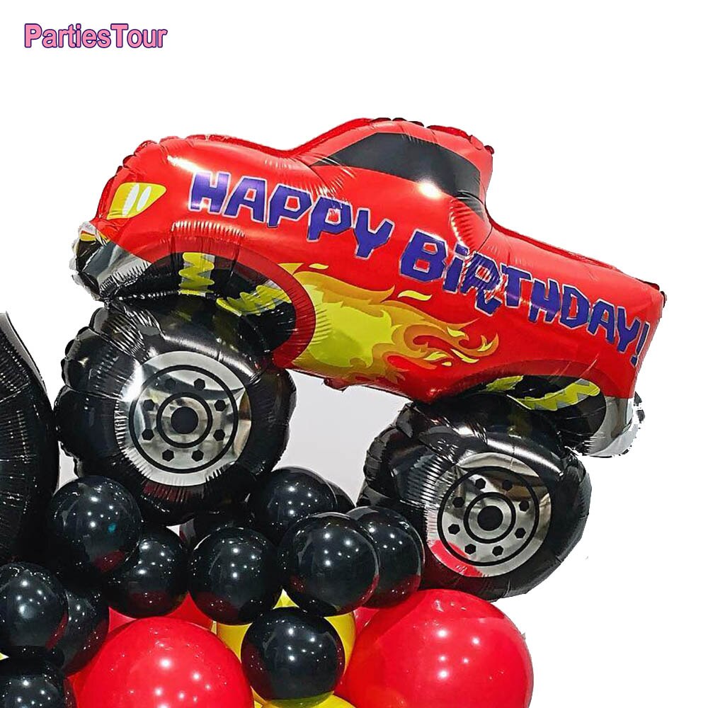 5Pcs Big Monster Truck Ballon Auto Thema 3nd 4th 5th Jongen Verjaardag Feestartikelen Gelukkige Verjaardag Truck Helium Ballons decoratie