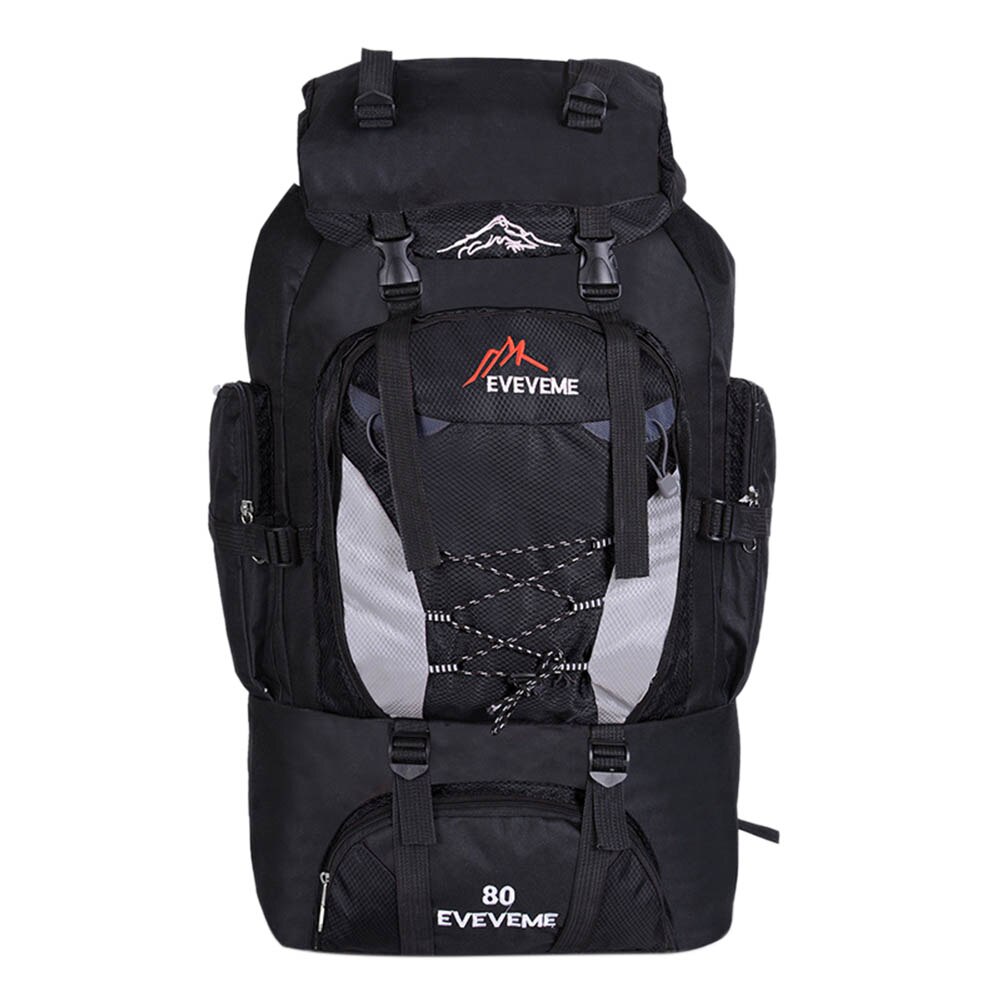 Unisex stor vattentät resa ryggsäck vandring camping ryggsäck vandring bagage väska sport resor 80l: A