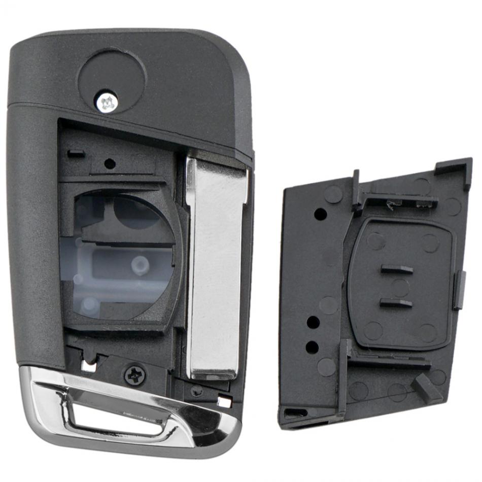Coque intelligente de porte-clé pliable de style de voiture de 3 boutons pour le siège de VW Volkswagen Golf 7 MK7 Skoda Octavia A7