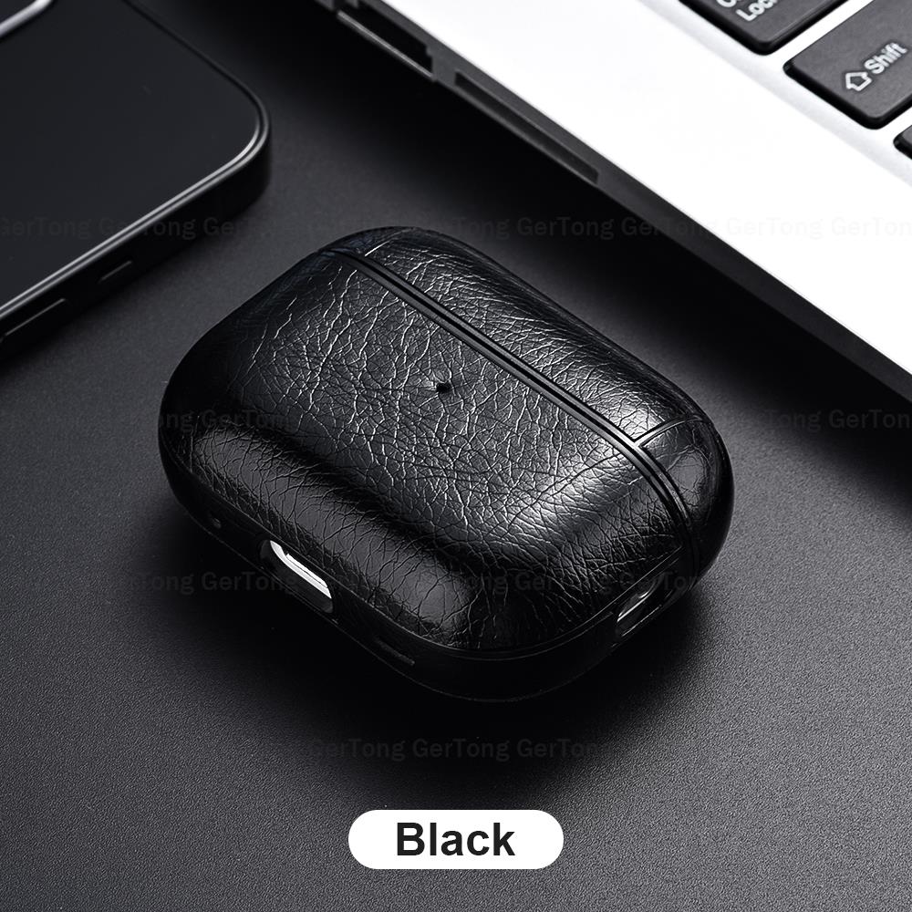Leather Textured TPU Headphone Cover For Apple Airpods Pro 2 Case Wireless Earphone Case For Airpods Pro 3 2 1 Coque Bumper