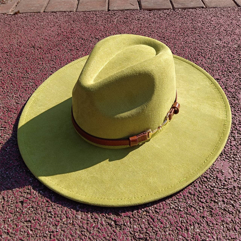 Ruskinds fedora hat med tilbehør i samme farve, dråbeformet top, bred skyggehat til mænd og kvinder, panamahat, chapeau homme, sombrero: Hvid