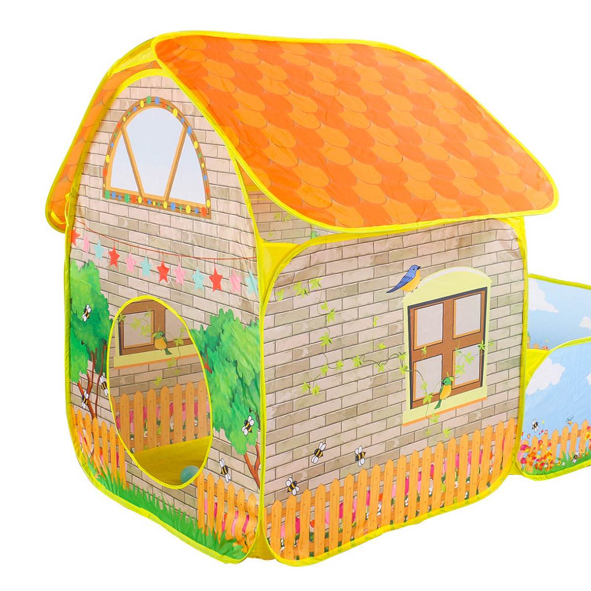 Kids Children Tents House With Courtyard Garden Crawling Folding Tent House Boys Girls Play Tent Ball Pool Children